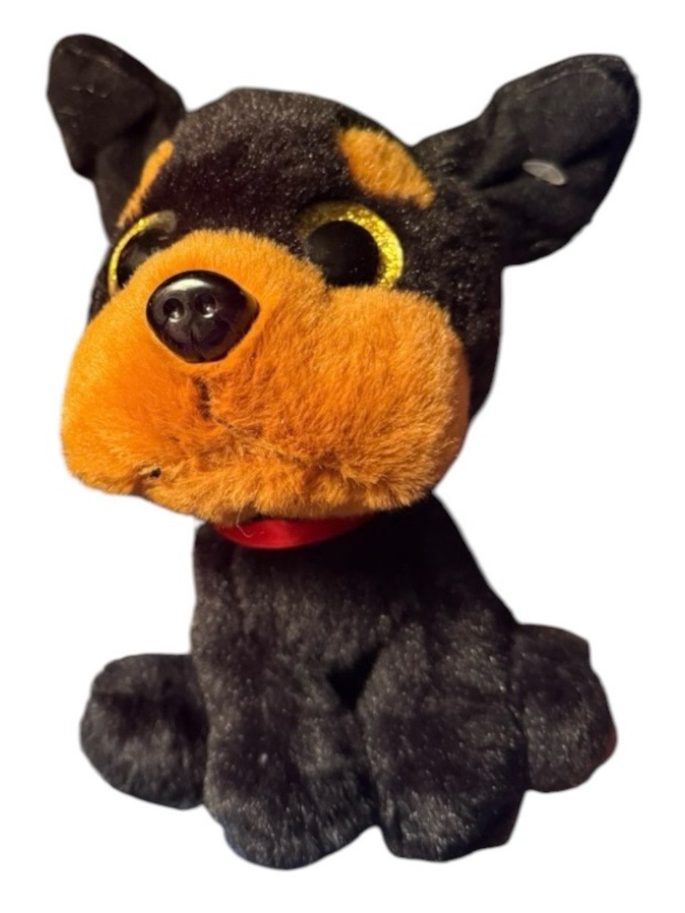 New ~ Rottweiler Dog Plush ~ Toms Toy ~ Stuffed Animal~ Glitter ~ Brown & Black